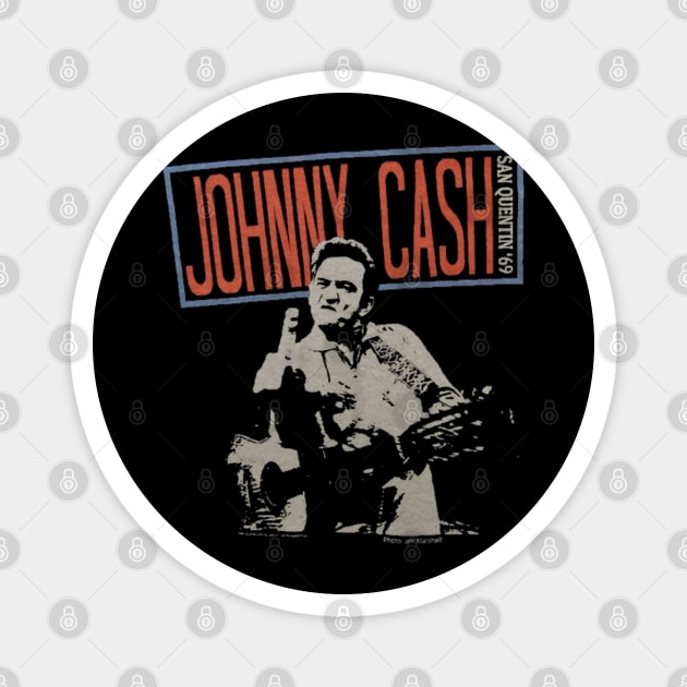 Johnny Cash Majestic Melodies Magnet by labyrinth pattern